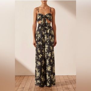 Shona Joy Linen Bralette + Tuxedo Trouser